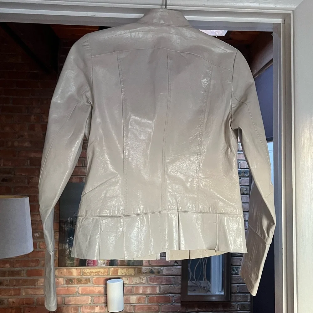 ARDEN B Women's Cream White Pearl Leather Jacket. Small. Excellent condition - Picture 2 of 5